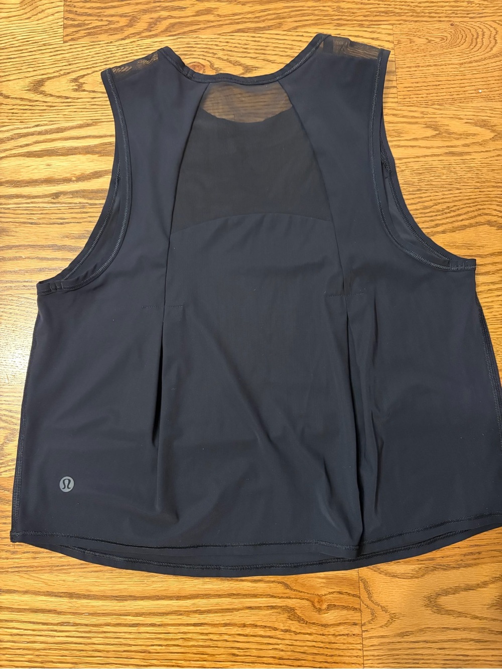 lululemon athletica Black Mesh-Back Crop Tank